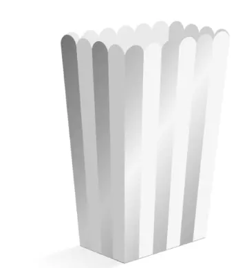 Snackboks sølv/hvit 8pk