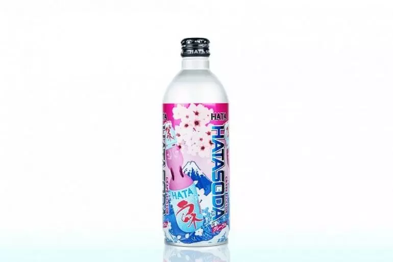 Hata Ramune Metal Bottle Grape 500ml