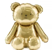 Folieballong for luft Gull teddybjørn 53cm