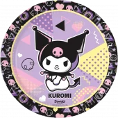 Kuromi Pop Art pappfat 23cm 8pk