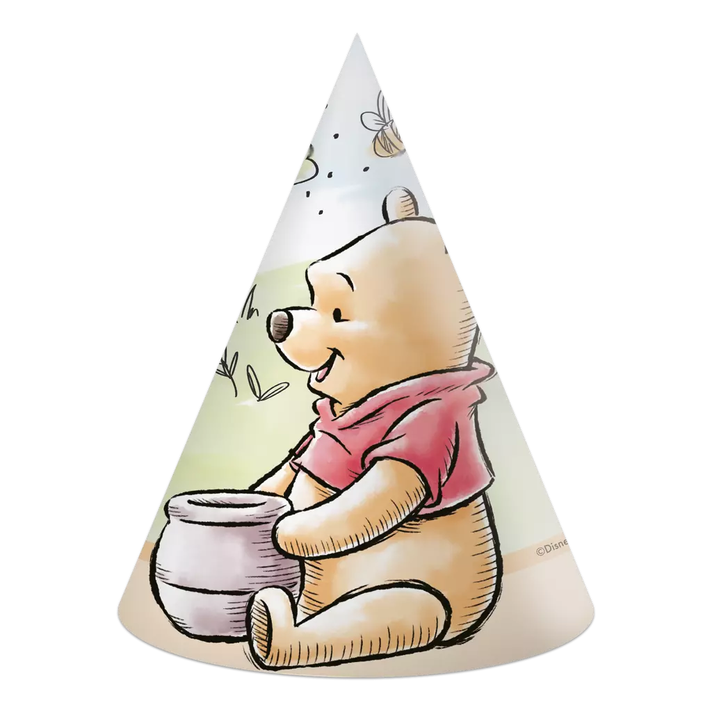 Winnie The Pooh Loves Nature bursdagshatter 6pk