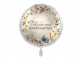 Folieballong Tillykke med konfirmasjonen - Gylden