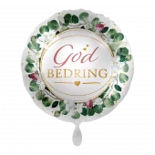 Folieballong God Bedring - Grønt og blomster