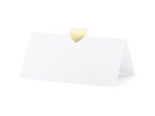 Bordkort hearts gold 10 pk