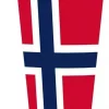 Pappkopper norske flagg 8pk