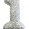 1 Glitter kakelys sølv