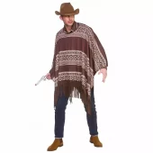 Western cowboy poncho brun