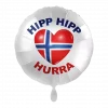 "HIPP HIPP HURRA" - Norsk flagg folieballong