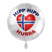 "HIPP HIPP HURRA" - Norsk flagg folieballong