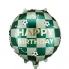 Folieballong fotball happy birthday grønn