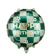 Folieballong fotball happy birthday grønn