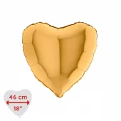 Foil Balloon - Heart Gold 46 cm