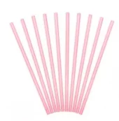 Papirsugerør light pink 10 pk
