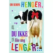 DBL KORT OM ROMPA HENGER ANIMAL CRACKERS