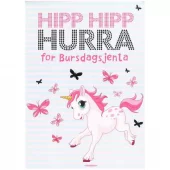 POSTKORT HIPP HURRA UNICORN, BARNEKORT