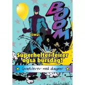 POSTKORT SUPERHELTER, BARNEKORT