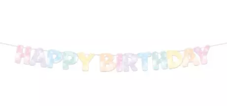 Letter banner happy birthday unicorn 3 m