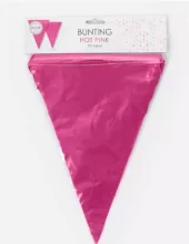 Flaggbanner i plast hot pink 10 m 20x30 cm