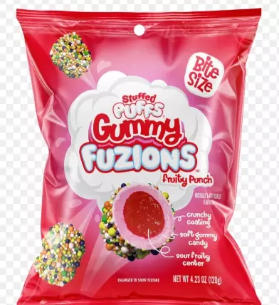 STUFFED PUFFS GUMMY FUZIONS FRUITY PUNCH 120g