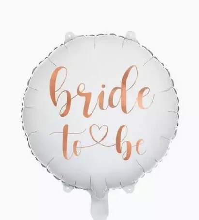Folieballong bride to be hvit/rosa
