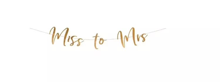 Banner Miss to Mrs rose gold  2 meter