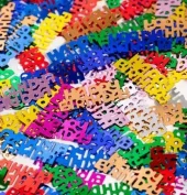 Bordkonfetti multicolor happy birthday