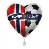 Folieballong Norge fotball hjerte