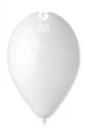 001 Gemar lateksballonger hvit / White 33cm 10pk