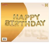 Ballong girlander Happy birthday gull 35cm