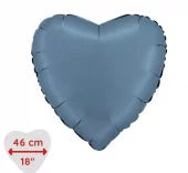 Hjerte folieballong satin blue jeans