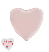 Hjerte folieballong satin pastel pink