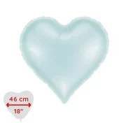 Hjerte folieballong satin pastel blue