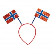 Hårbøyle med norske flagg