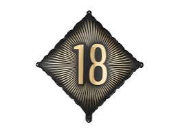 18 år firkant folieballong