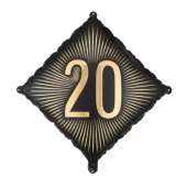 20 år firkant folieballong