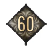 60 år firkant folieballong