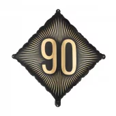 90 år firkant folieballong