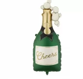 Champagneflaske folieballong Cheers 50x107 cm