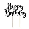 Kaketopp Happy birthday svart
