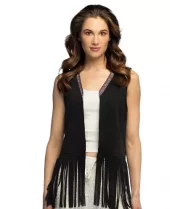 Svart hippievest Indy M/L