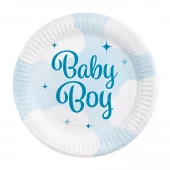 Baby boy pappfat 23cm 8pk