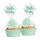 Hello baby nøytral partypicks 12 pk