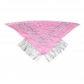 Cowboyskjerf rosa med bling