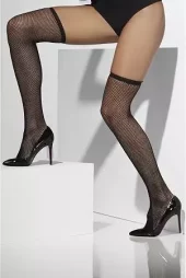Svarte fishnet hold-ups