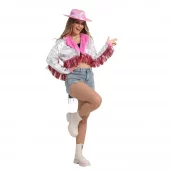 Disco cowboy jakke og hatt (onesize)