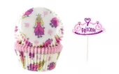 Muffinsform STD Prinsesse, 50 stk m/10 picks