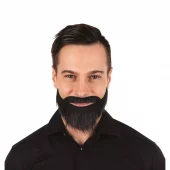 Mustasje og skjegg svart