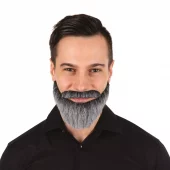 Mustasje og skjegg grått