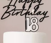Kakelys 18 år sort/hvit