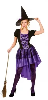 Glamorous witch lilla kostyme str.L